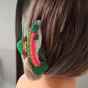 Oversize Hair Clips, Fish Sea Turtle Hair Claw Clip, Animal Shark Hair Clip, Ocean Fish Claw Clip, Gift for Her, Hair Accessory