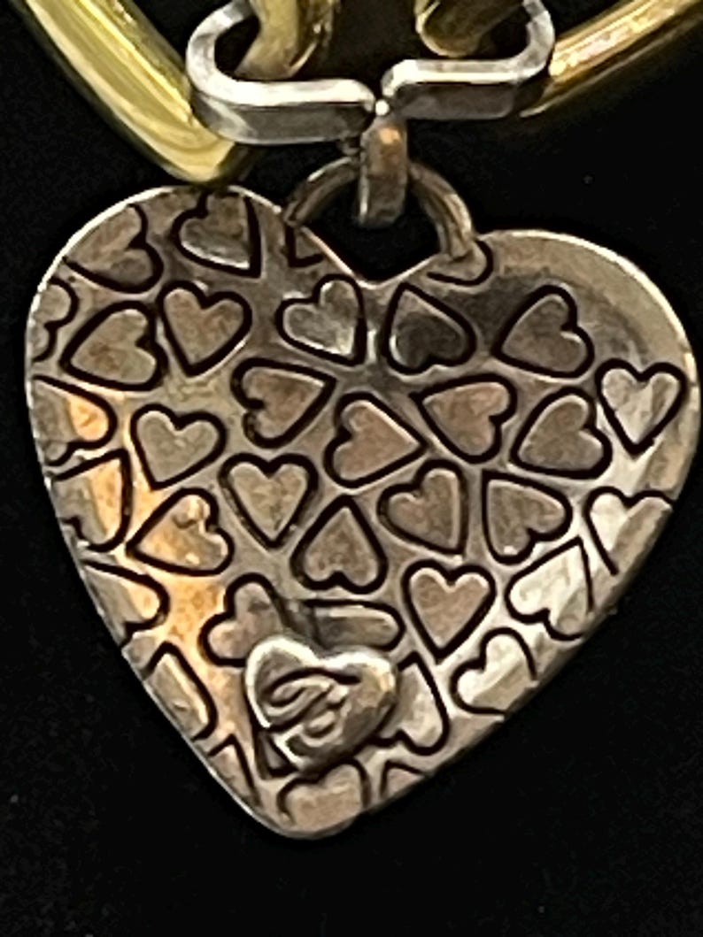 Vintage Brighton Heart Jewelry Set: Necklace, Bracelet, Earrings – Two Tone Y2K Style Bild 14
