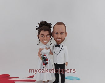 Cake Topper Custom cake topper wedding bobble head Wedding Topper custom Bobblehead wedding cake topper custom cake topper for wedding