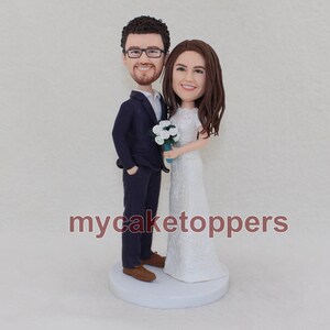 personalized wedding cake topper custom wedding cake topper wedding bobblehead image 2