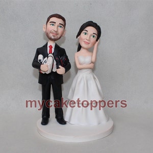 Custom Wedding Cake Topper: Personalized Figurine, Funny Couple