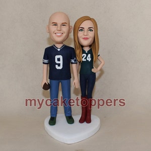 Custom Wedding Cake Topper: Personalized Clay Bobblehead Gift