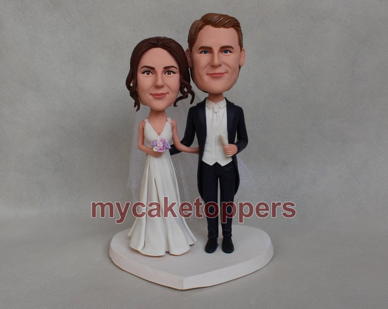 personalized wedding cake topper custom wedding cake topper wedding bobblehead image 3