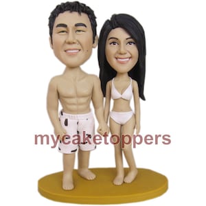 gepersonaliseerde taarttoppers badpak taarttopper strandbruiloft