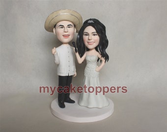 Unique wedding cake toppers, bride and groom custom cake topper, micorphone, interview cake topper,,micorphone