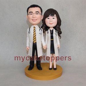 custom wedding cake topper doctor cake topper for wedding doctor bobblehead nurse physicians funny wedding cake topper surgery