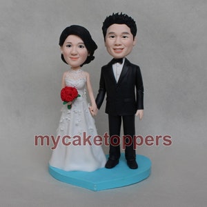 personalized wedding cake topper custom wedding cake topper wedding bobblehead image 4