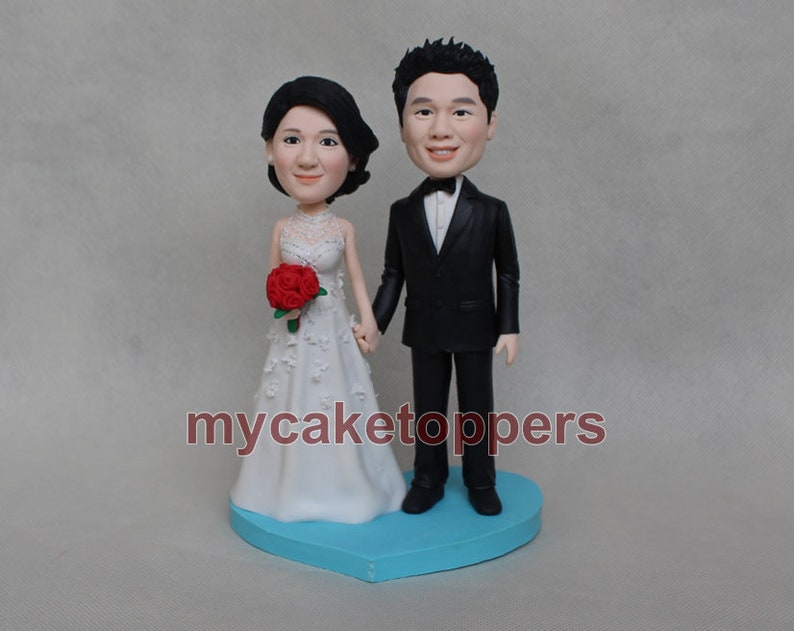 personalized wedding cake topper custom wedding cake topper wedding bobblehead image 4