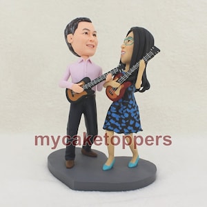 ukulele wedding cake topper figurine cute cake topper for wedding figurine wedding bobblehead