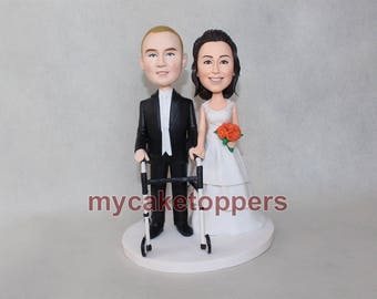 wheelchair wedding cake toppers, wheelchair, wheel chair, disabled people, disable