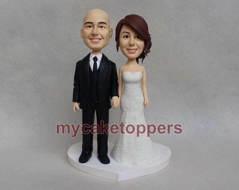 personalized wedding cake topper custom wedding cake topper wedding bobblehead image 6