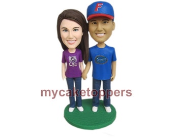 Custom wedding Cake Toppers/  Figurine/ personalized/ birthday cake toppers/ customzied cake topper  from your photo