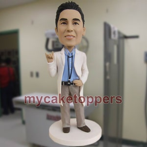 Doctor cake topper custom birthday gifts birthday cake topper figurine doll gift for boss gifts for him