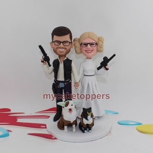 Custom Wedding Cake Topper: Personalized Bobblehead Figurine