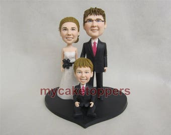 Wedding cake topper custom cake toppers for wedding , personalized cake topper for wedding hand made from your photos for him , for her
