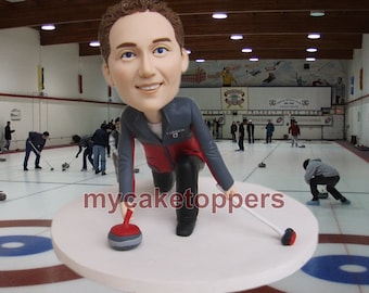 Christmas bobble heads, christmas gift idea, christmas ideal, group gift, company gift, custom figurines, custom bobbleheads, Disc on ice