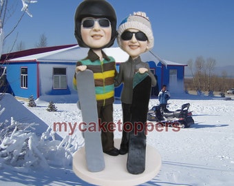snowboard wedding cake topper snowboard ski look like you made from your photo