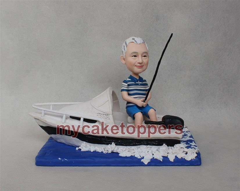 Fishing Custom Cake Topper With the Boat -  Canada
