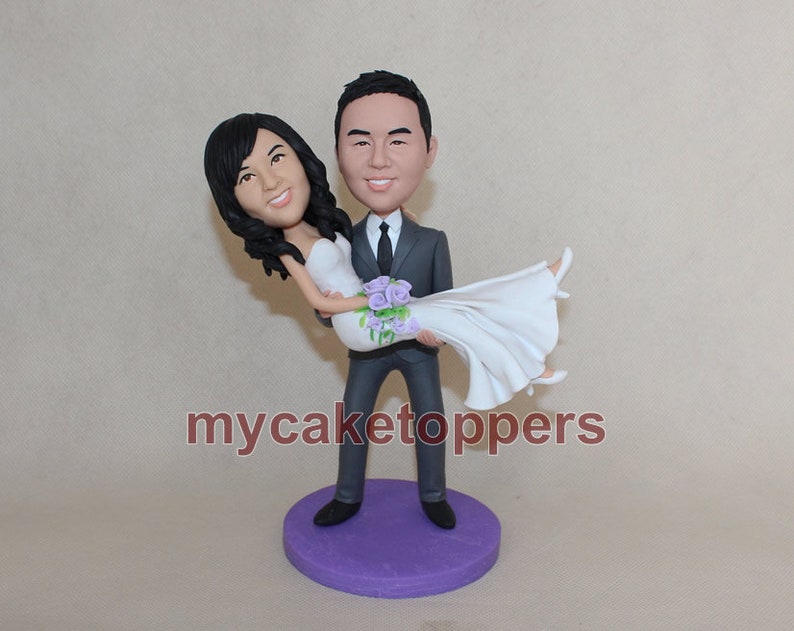 personalized wedding cake topper custom wedding cake topper wedding bobblehead image 5
