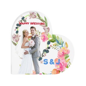 custom Acrylic Wedding Cake Topper Personalized design free design before shipping