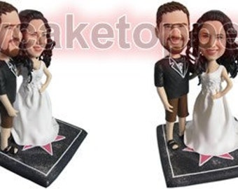 Custom wedding Cake Topper bobble head sculpture gift