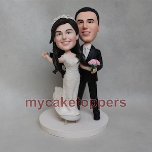Lustiger Hochzeitstorte Topper, Braut und Bräutigam Kuchen Topper, Tanzen, Tanzen, Hochzeitstorte Topper, Weihnachtsgeschenk, handgemacht, Hochzeitsgeschenk