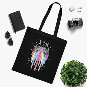 Spinne im Weltraum-Einkaufstasche - Regenbogen-Design (Pride Special!)