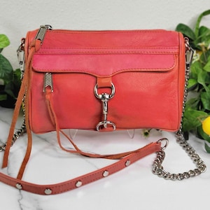 VTG Rebecca Minkoff Pink Leather Purse with Detachable Crossbody Strap