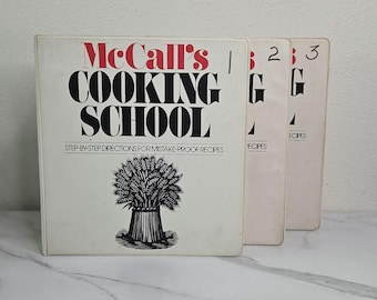 1980's VTG McCall's Cooking School -  Step-By-Step Directions for Mistake-Proof Recipes - Volumes 1-3 - Sold as a Set