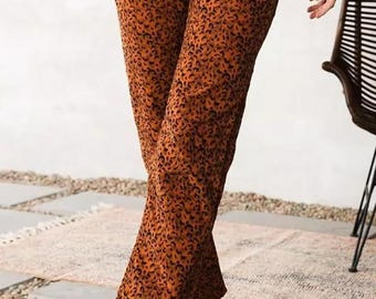 VTG Wedgie Straight Corduroy Pant - Scratchy Leopard Ginger - Preowned - Size 25