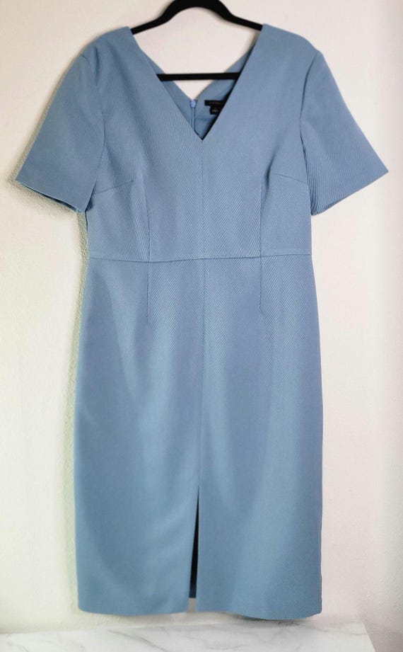 Ann Taylor Double V Sheath Dress Size 10 Fresh Water Women's