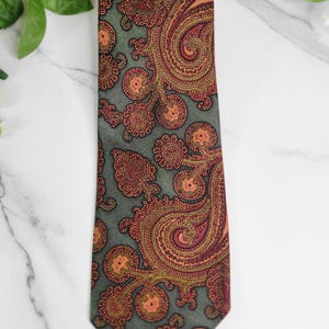 VTG Brown Paisley Necktie - by Liberty of London - From Grodin's California