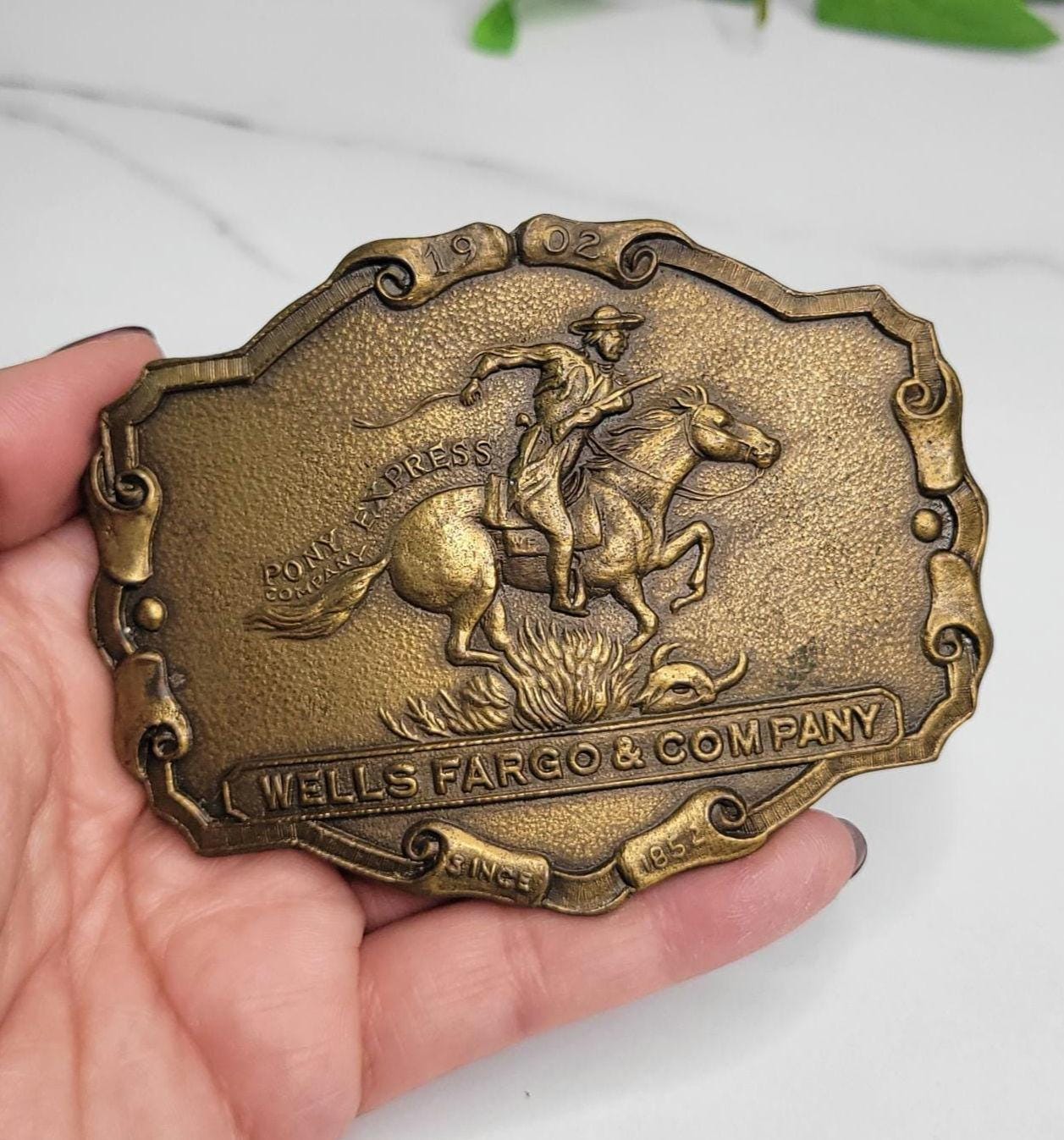 Wells Fargo ノベルティプレート 1982年製 Wells Fargo ノベルティプレート 1982年製 Wells Fargo ノベルティ