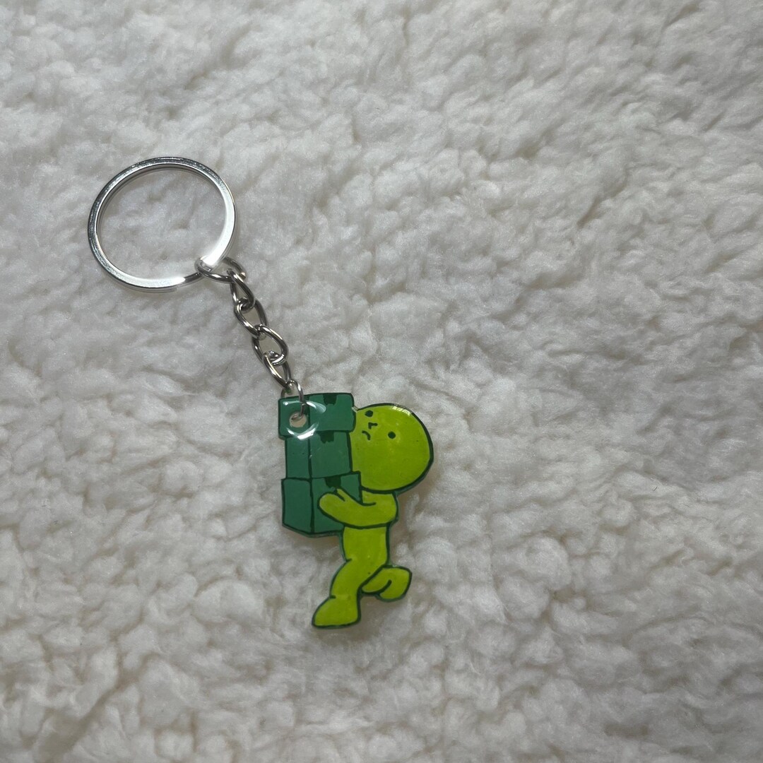 Moving Keychain Smiski Moving Keychain (hand Drawn) - Etsy