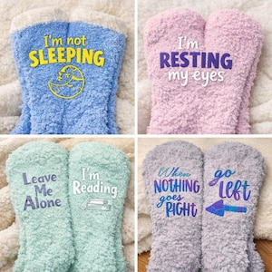 Chaussettes douillettes et pelucheuses personnalisées pour femme, peluche ultra douce, jolies chaussettes de détente, chaussettes d'hiver douillettes