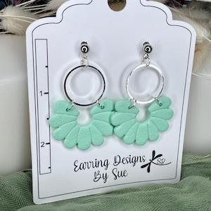Polymer clay dangle earrings, Handmade Clay earring, statement earrings, summer dangle earrings, polymer clay earrings, lightweight earrings