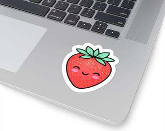 Fresa Linda - Pegatinas Troqueladas - Divertidas y Exóticas, Pegatinas para Portátiles, Botellas de Agua, Regalos, Recuerdos de Fiesta