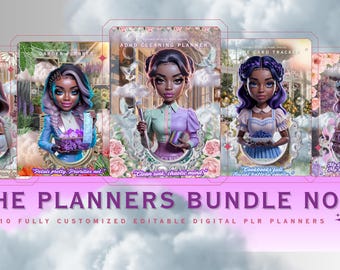 Editable Canva Planner Bundle Vol.7 : Commercial Use PLR Templates (Digital Download)