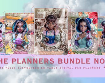 Editable Canva Planner Templates: Commercial Use PLR Bundle Vol 6 (Instant Download)