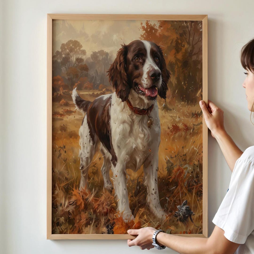 Springer Spaniel Print English Springer Spaniel Print: High-resolution Dog Portrait (digital ...