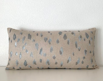 Ballard Designs Cleo Glacier Lumbar Pillow Cover / Available in Bolster, Square, and Euro Sham Pillow Covers