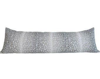 Antelope Gray Lumbar Pillow Cover – Vern Yip, Linen Blend