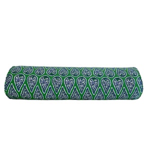 Anya Kelly Green Geometric Pillow Cover - Bolster Pillow Cover - Rain Drop Print Design - Various Sizes: Throw, Lumbar, Bolster, Euro Sham