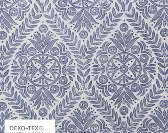 Geometric Trellis Pillow Cover in Indigo - Organic Modern - Block Print Inspired - Available in Lumbar, Bolster, Throw, Euro Sham Sizes