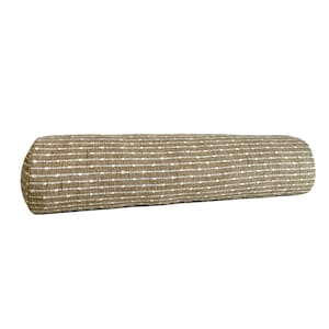 Tan Textured Striped Pillow Cover - Bolster Pillow Cover - Long Bolster Pillow - Tan Bolster Pillow - Striped Bolster Pillow - Large Bolster