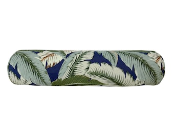 Tommy Bahama Swaying Palms Outdoor Pillow Cover | Navy Blue Tropical Palm Leaf Polyester