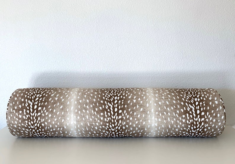 Ballard Designs Antelope Pillow Cover in Cocoa Linen Body Pillow Cover Antelope Pillow Antelope Lumbar Pillow Extra Long Lumbar image 3