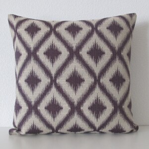 Geometric Amethyst Pillow Cover Available in lumbar, throw, euro sham, and bolster pillow covers image 2