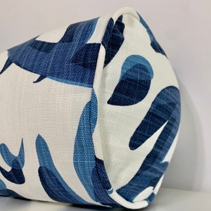 Lacefield Designs Lino Cobalt Bolster Pillow Cover / Modern Art / Indigo Blue & White Bolster Pillow / Modern Bolster Pillow Handmade image 4