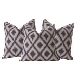 Geometric Amethyst Pillow Cover Available in lumbar, throw, euro sham, and bolster pillow covers image 5